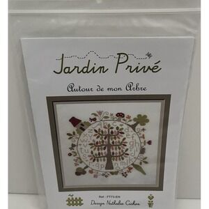 Jardin Prive Autour de Man Arbre FT73-EN Design Nathalie Cichon Chart Pattern